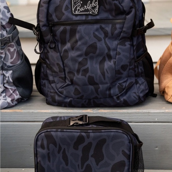 BURLEBO Black Camo Backpack for School or Travel - Picture 3 of 3